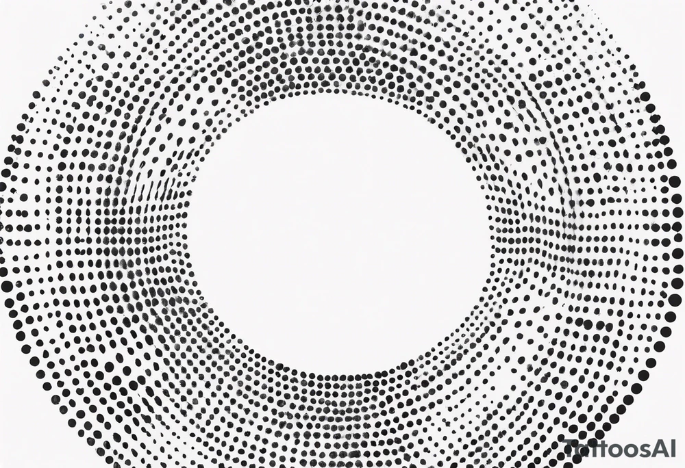 very simple circle using dots tattoo idea
