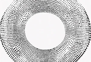 very simple circle using dots tattoo idea