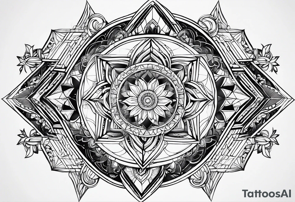 Geometrical pattern tattoo idea