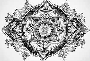 Geometrical pattern tattoo idea