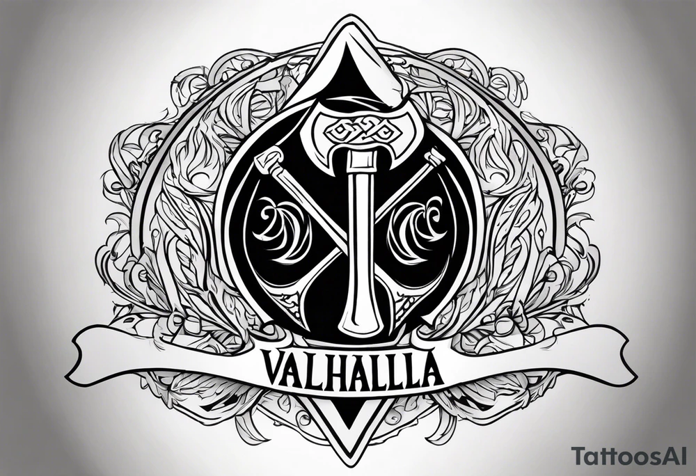 Valhalla axe tattoo idea
