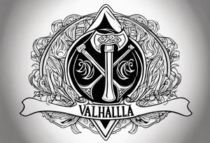 Valhalla axe tattoo idea