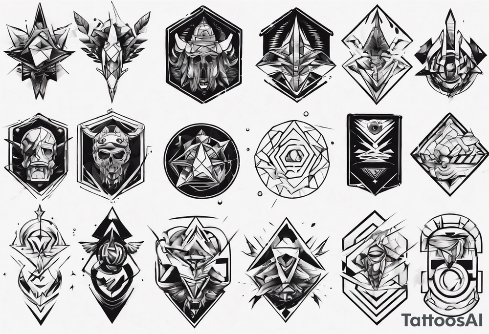 Geometric army tattoo idea