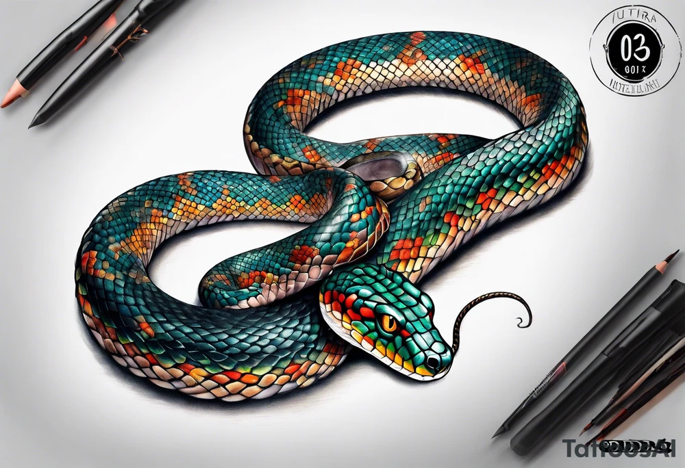 Binding snake tattoo idea