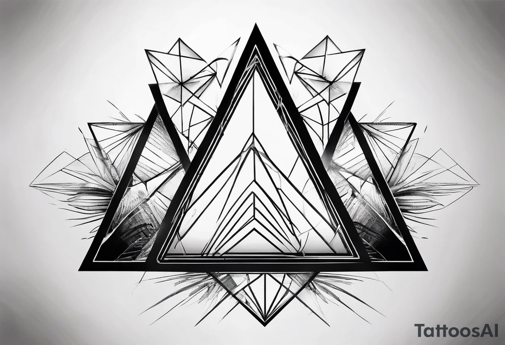 3 interconnecting triangles tattoo idea