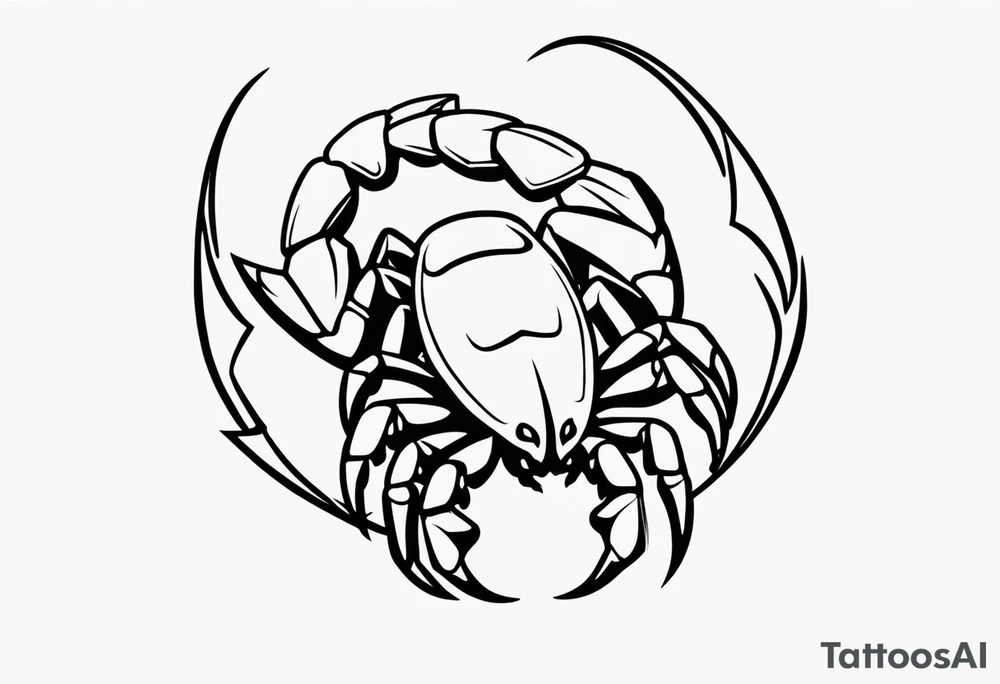 small cartoon scorpion tattoo idea