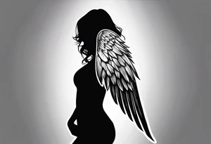 Dark angel wing tattoo idea