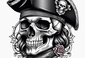 Skull pirate tattoo idea