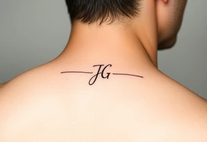 intials JG life line tattoo idea