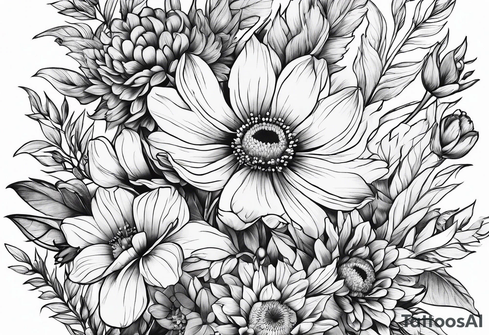Wildflowers tattoo idea