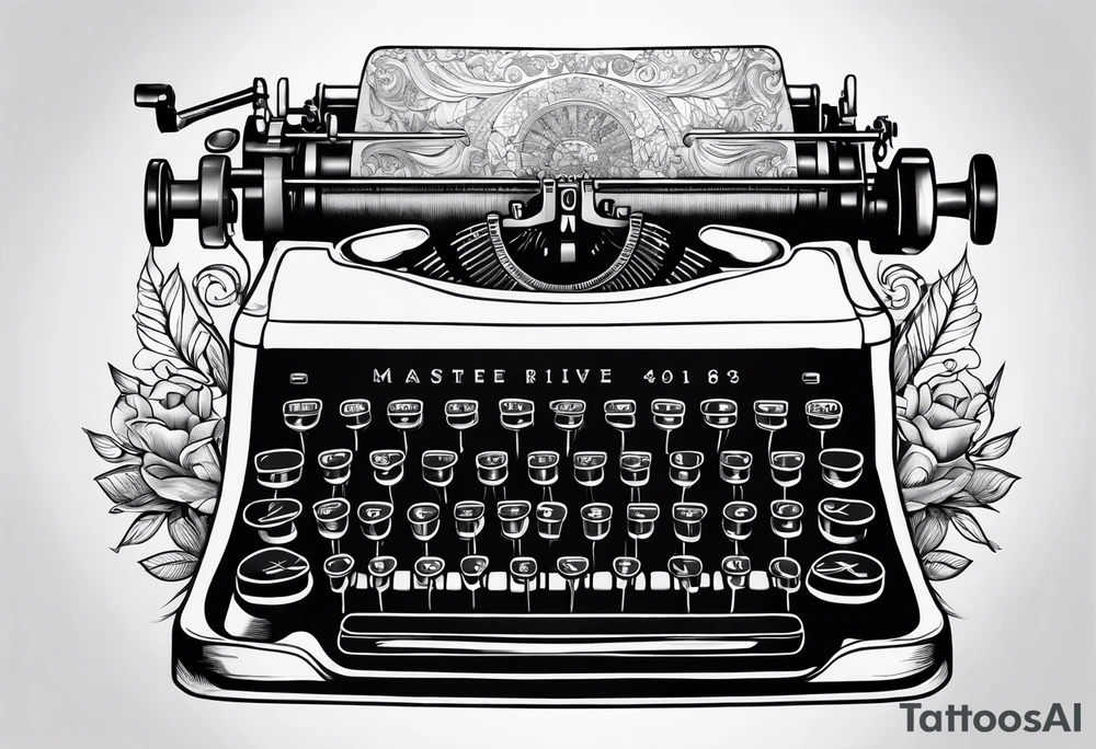 Vintage typewriter tattoo idea