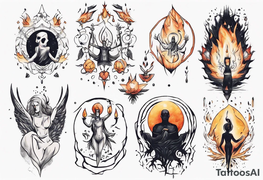 Light liberating people from fear tattoo idea