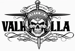 valhalla barb wire swords tattoo idea