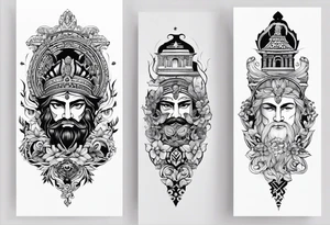 greek inspired water-based tattoo tattoo idea