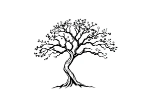 easy windy tree tattoo idea