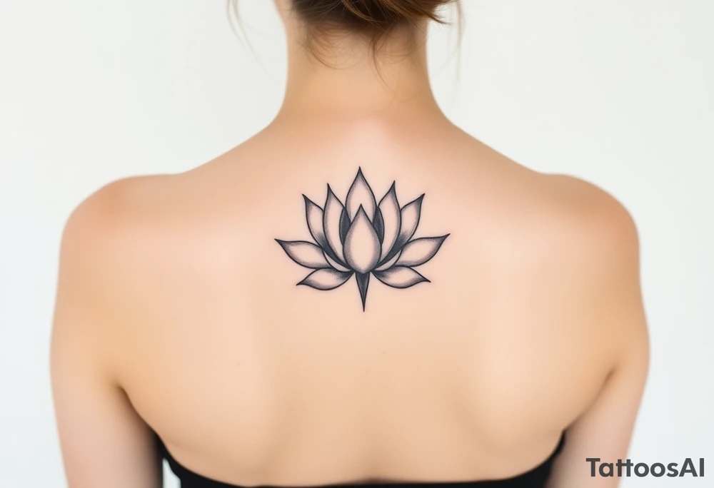 lotus flower frost tattoo idea