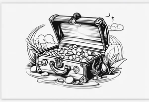Treasure hunt tattoo idea