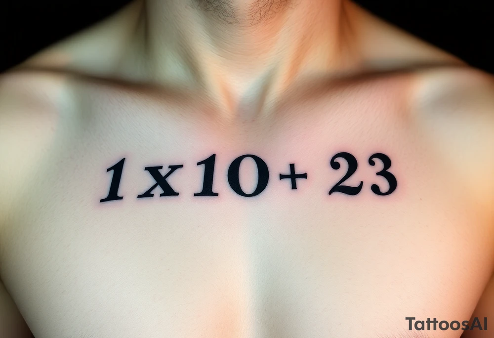 1x10^23 tattoo idea