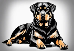 Cool Rottweiler tattoo idea