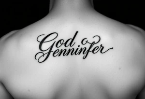 do a username god one with my grandma name Jennifer in cursive with a hear no evil see no speak no evil tattoo idea