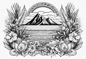 Hawaiian ocean tattoo idea