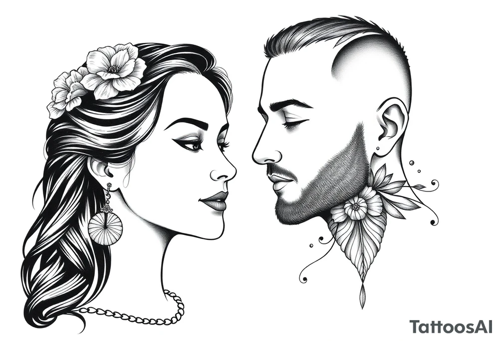 Give me an idea for couples tattoo idea