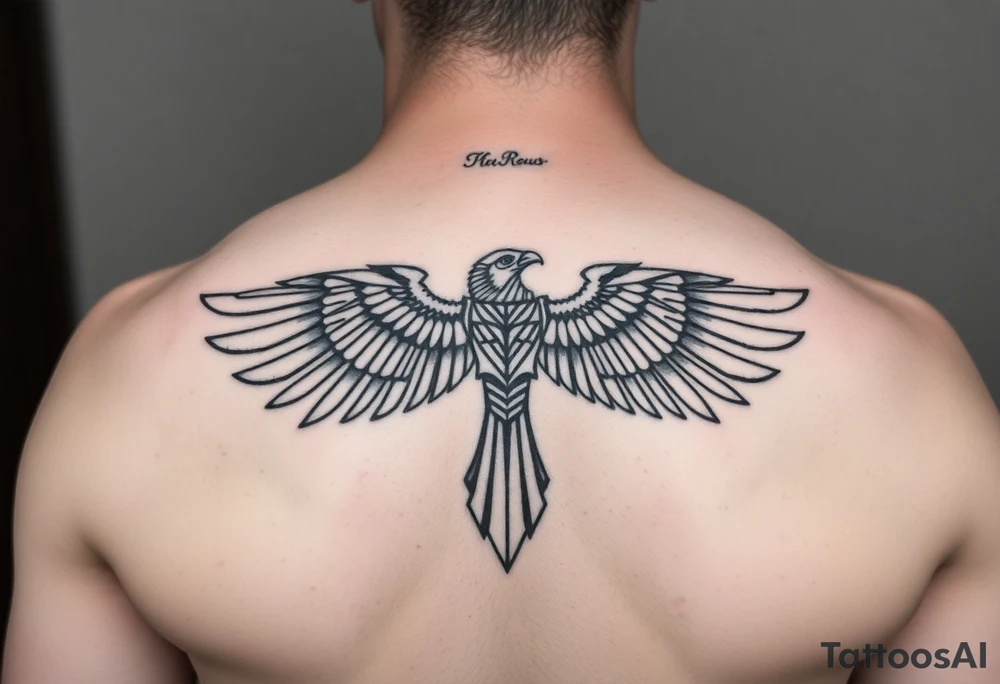 horus is egyptian mythology as a falcon and associated with taurus ruling by venus tattoo idea