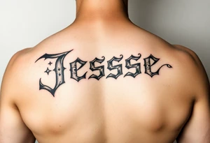 the name Jesse in a golem tattoo idea