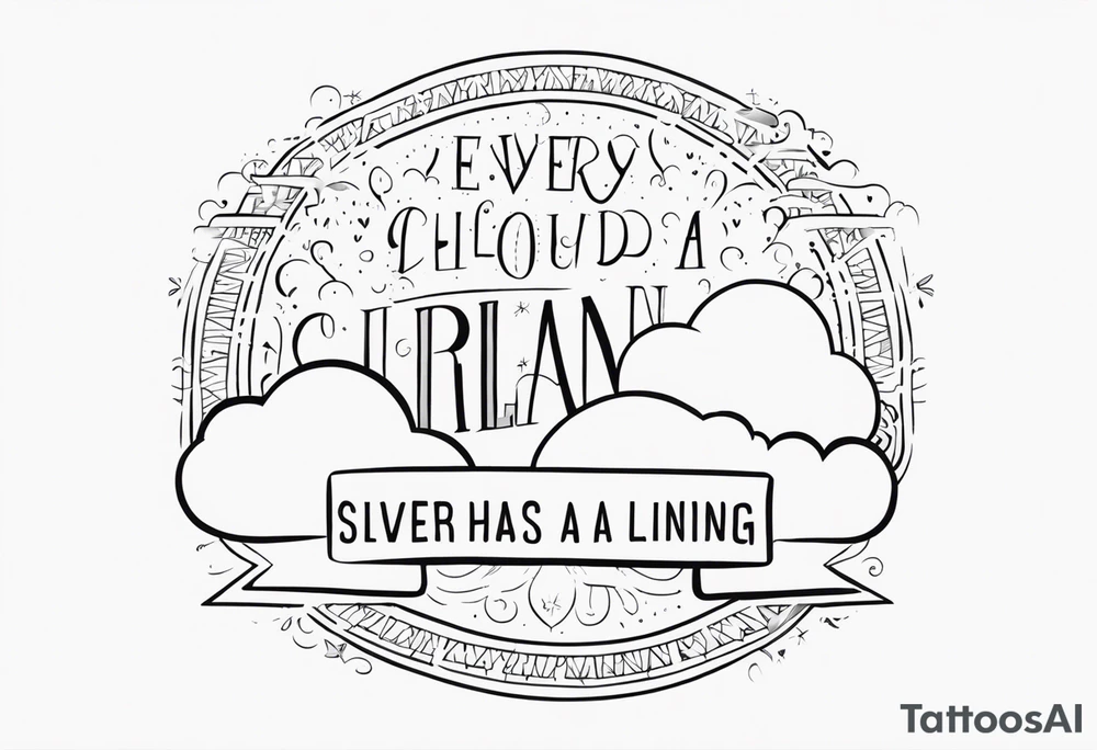 Every cloud has a silver lining tattoo idea