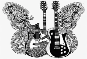 Celtic knot electric guitar tattoo idea