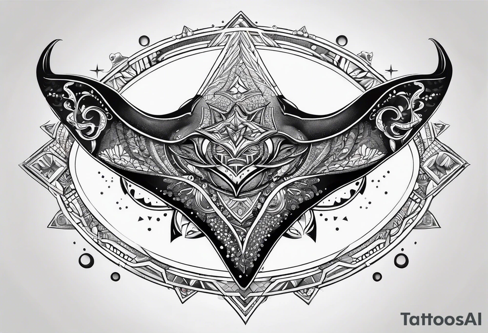 Manta ray neuticsl star tattoo idea