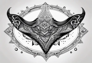 Manta ray neuticsl star tattoo idea