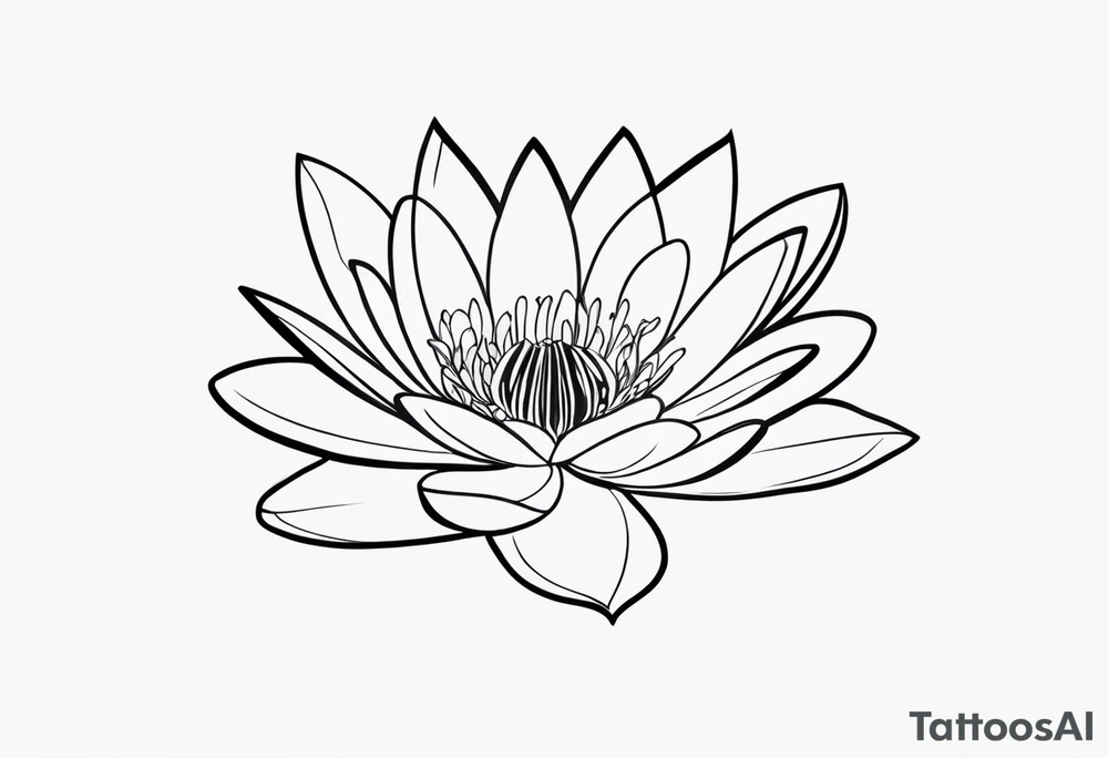 a single simple
 water lily. with the words i love you underneath tattoo idea