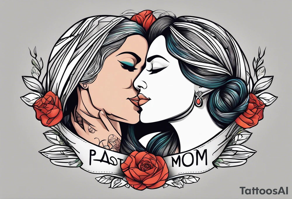 the words “Pastor Mom” in an image that reflects redemption and new life. tattoo idea