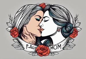 the words “Pastor Mom” in an image that reflects redemption and new life. tattoo idea