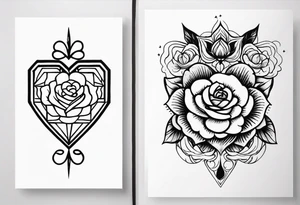 Schwarzes Herz, Stacheldraht, Leuchtturm zwei Rosen mum and dad tattoo idea