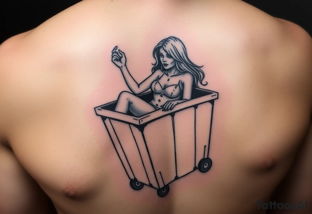 Dead woman in a dumpster tattoo idea