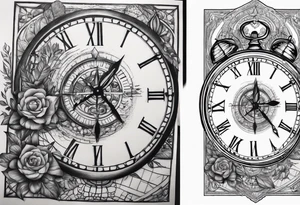 time element in sunset tattoo idea