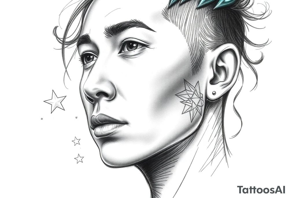 last Namr Obando with stars tattoo idea