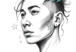 last Namr Obando with stars tattoo idea