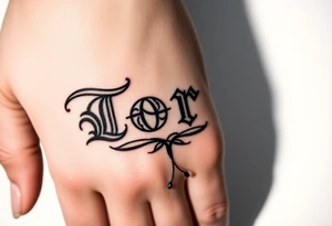 Name Tori old English with tribal tattoo idea