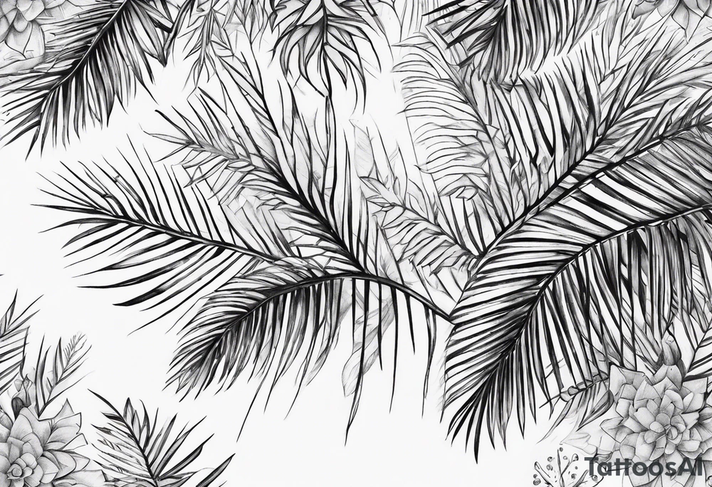 Snowflakes, palm, small tattoo idea
