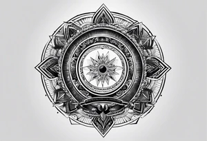circle made of the text Oscar Embla & Emil tattoo idea