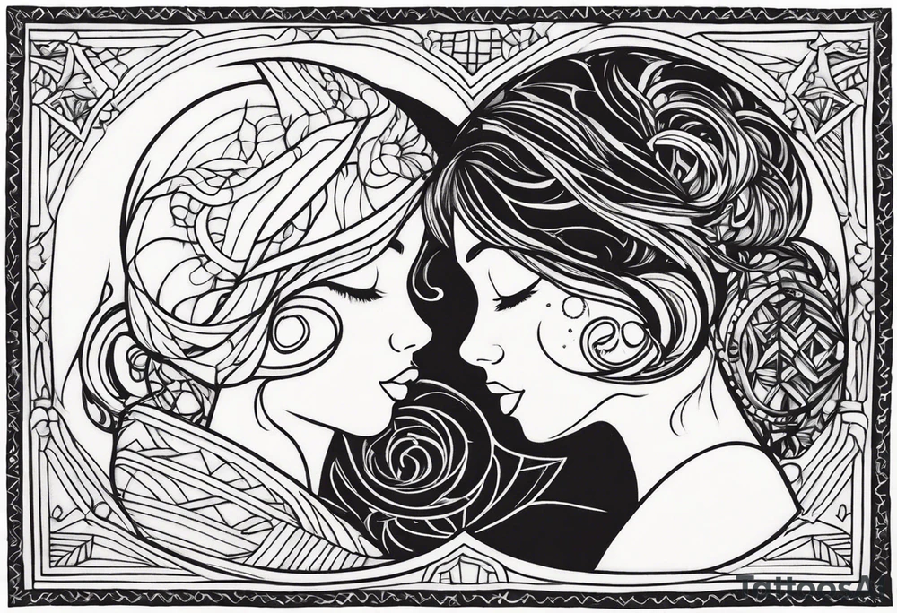 Our two shadows merge inseparably tattoo idea