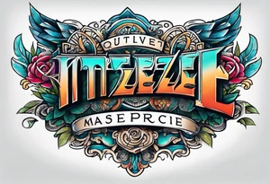 ITZEL word tattoo idea