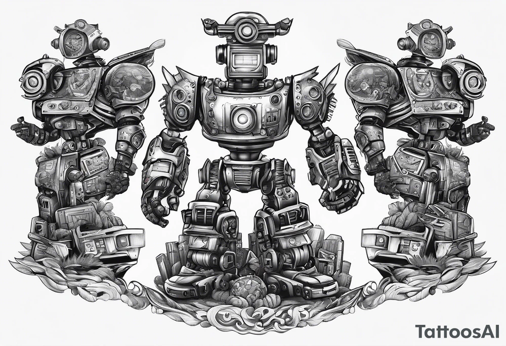 FlightOfTheConchords in robot outfit tattoo idea