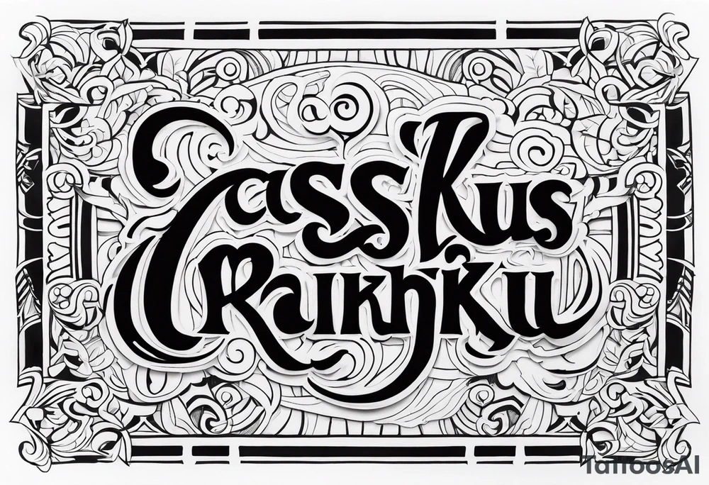 'cassius rafiki mckenzie' tattoo idea