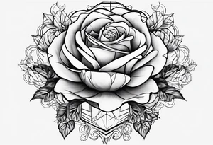 Tesseract with roses tattoo idea