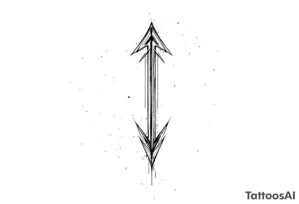 one  arrow  that look down tattoo idea