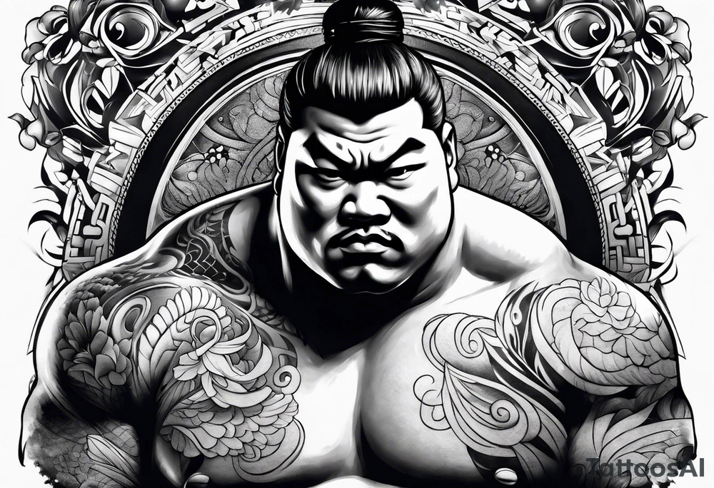 sumo wrestler tattoo idea